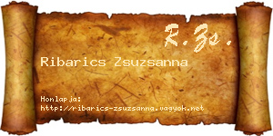 Ribarics Zsuzsanna névjegykártya